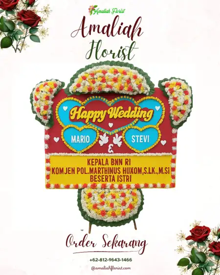 Papan Bunga Pernikahan Slarang